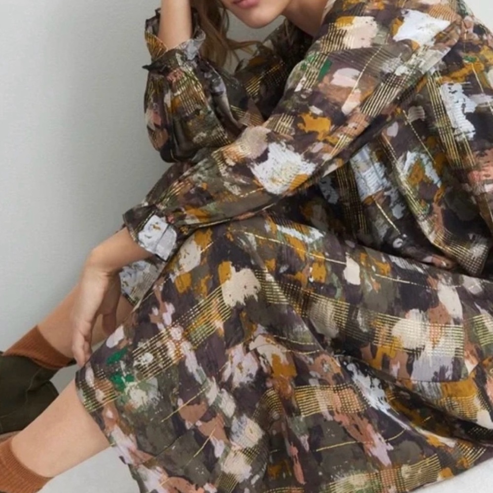 Multicolor Abstract Print Dress